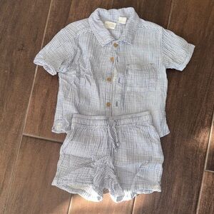 Little Planet Striped Blue Shirt